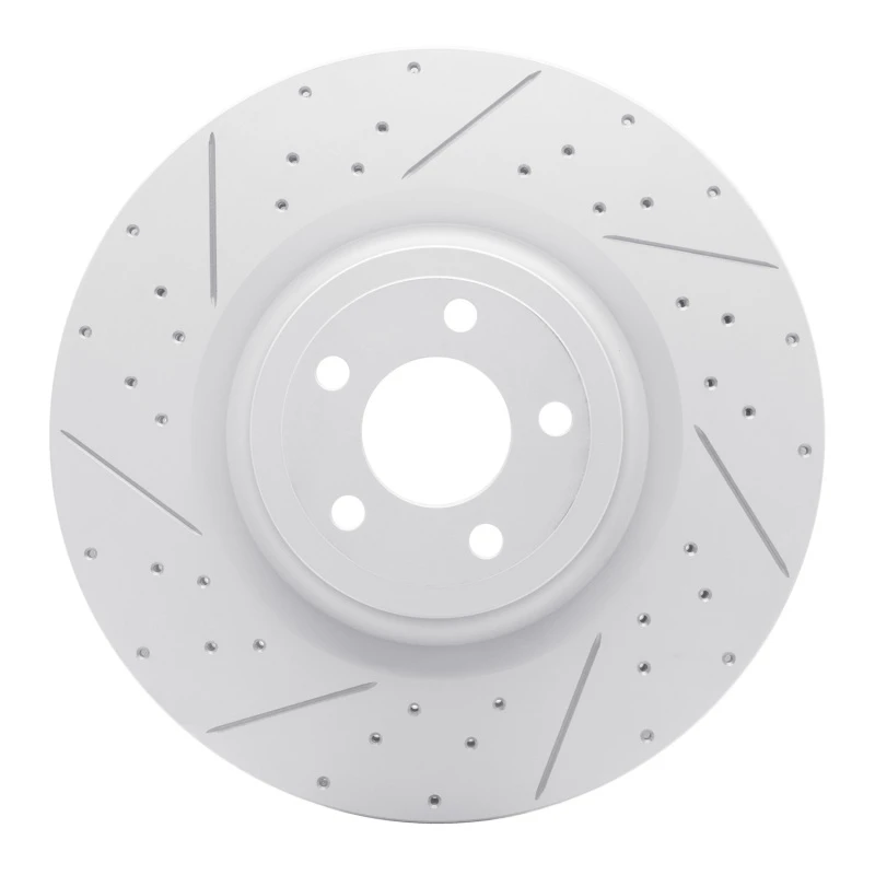 DFC 15-23 Ford Mustang Front Left Drilled & Slotted Geoperformance Rotor