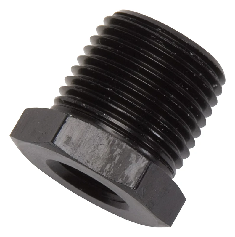 Russell Performance 3/8 Zoll männlich auf 1/8 Zoll weiblich Rohr-Bushing-Reduzierer (Schwarz)