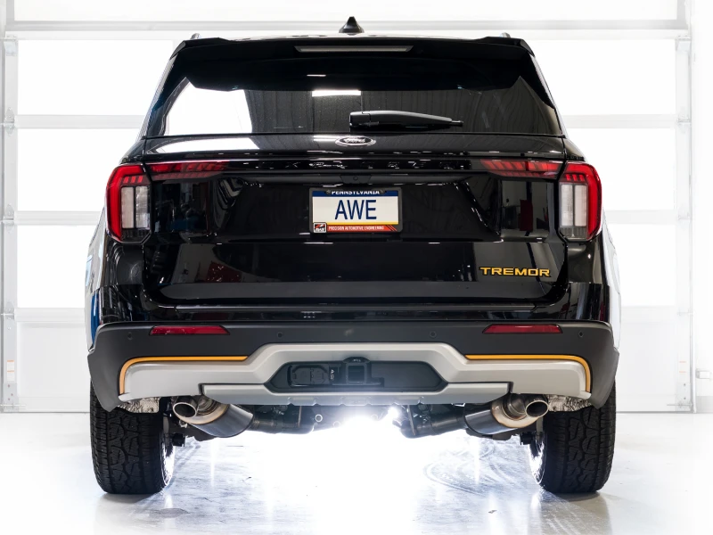 AWE Tuning 2021+ Ford Explorer Tremor 3.0TT 0FG Dual Rear Exit Exhaust w/ Bash Guard