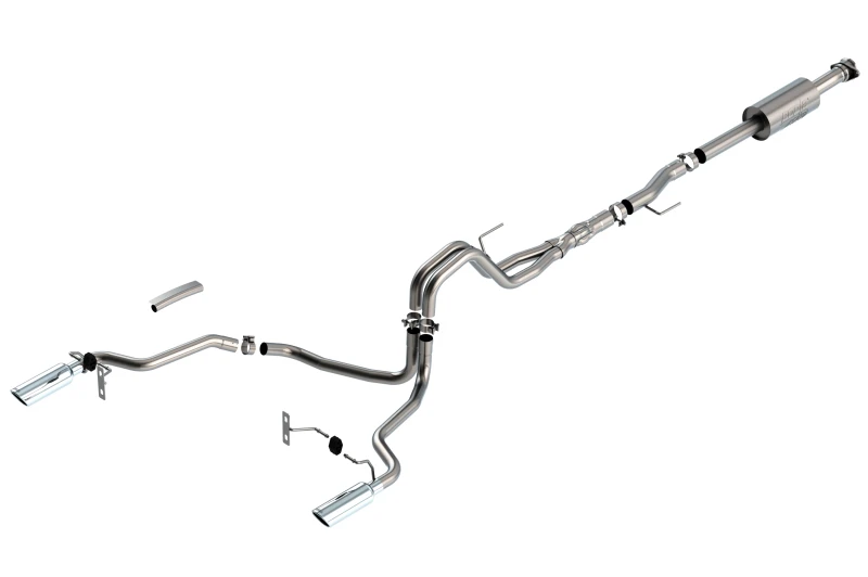 Borla F-150 2021 5.0L 4dr CC SB EC STB Lariat/KR/Platinum/LTD 3/2.25 SRE Cat-Back ATAK CHR Spitzen