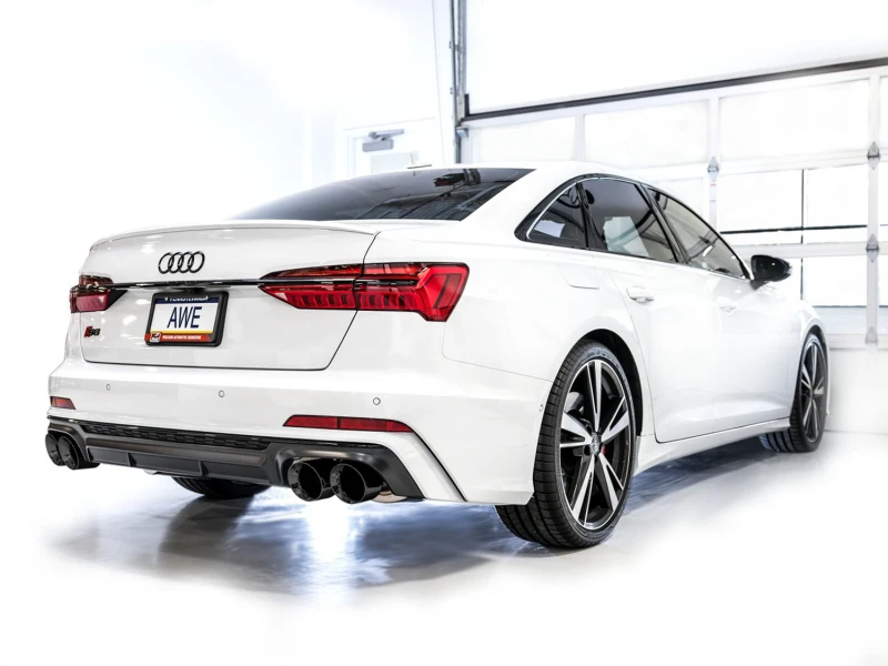 AWE Tuning 19-23 Audi C8 S6/S7 2.9T V6 AWD Touring Edition Auspuff - Diamantschwarze Endrohre