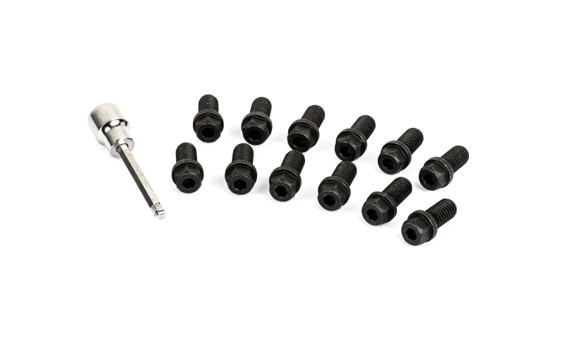 Cometic-Header-Bolzen 3/8 - 16 3/4 Zoll Stufe 5 Schwarzoxid-Finish mit Sechskant- und Innensechskant-Kopf