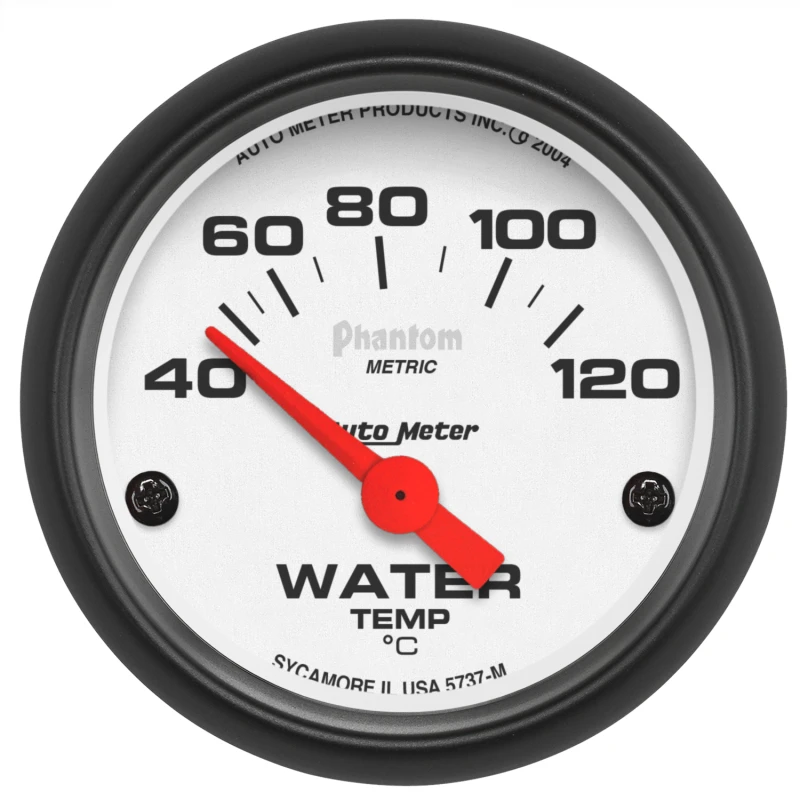 Autometer Phantom 52mm 40-120 Grad C Elektronisches Wasser-Temperatur-Messgerät