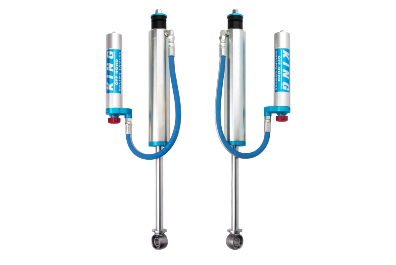 King Shocks Hintere Stoßdämpfer 2,5 Zoll mit Fernreservoir und Versteller für 1998–2002 Toyota Land Cruiser 100 (Paar)