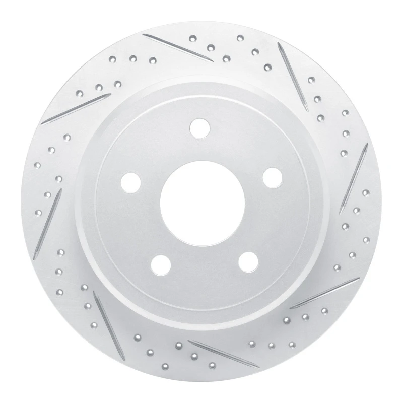 DFC 05-10 Jeep Grand Cherokee Rear Right Drilled & Slotted Geoperformance Rotor