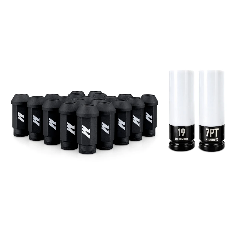 Mishimoto Steel Locking Lug Nuts M14x1.5 20pc Set Black