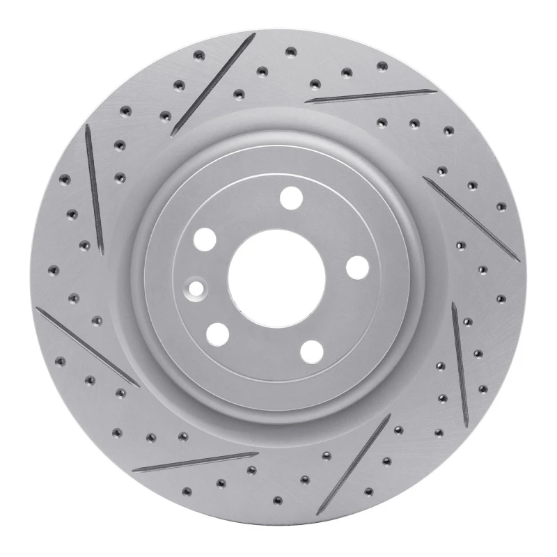 DFC 13-19 Ford Taurus Excl Sho Front Left Drilled & Slotted Geoperformance Rotor