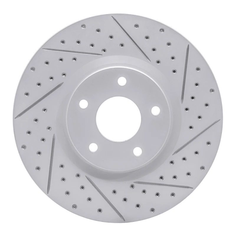 DFC 07-17 Nissan Sentra Front Right Drilled & Slotted Geoperformance Rotor