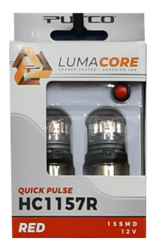 Putco LumaCore 1157 Rot - Paar (x3 Strobe mit Bright Stop)
