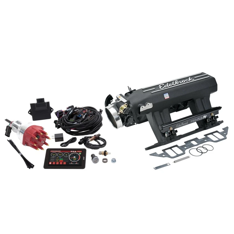 Edelbrock Pro Flo 4 XT EFI-System Seq Port BB Chrysler RB 413-440ci 625 Max HP 35lb/hr Schwarz Finish