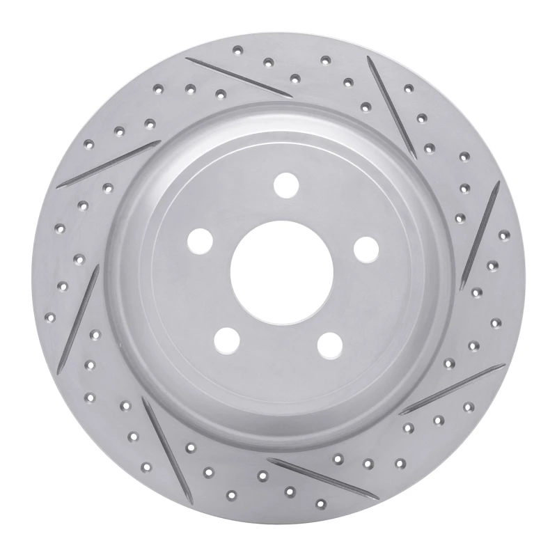 DFC 15-24 Ford Police Responder Hybrid Rear Right Drilled & Slotted Geoperformance Rotor