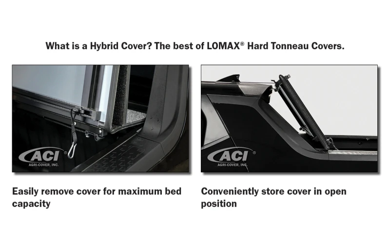 Access 2022+ Hyundai Santa Cruz 4ft Box LOMAX Trifold Bed Cover - Black Diamond Mist