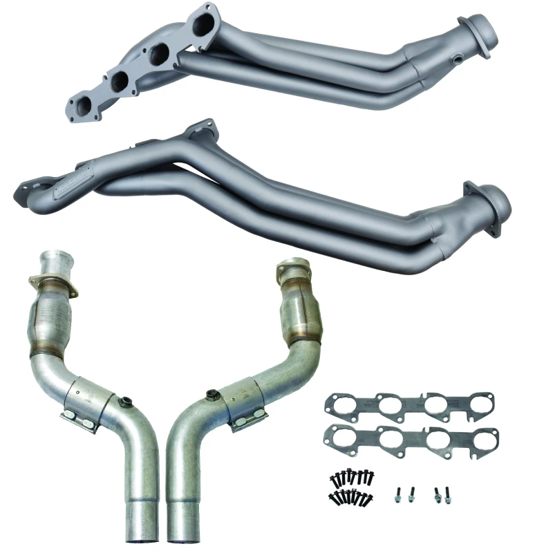 BBK 05-24 Dodge 6.1L/6.2L/6.4L Hemi 1-7/8in Headers w/High Flow Catted Mid Pipe (Ti Ceramic)