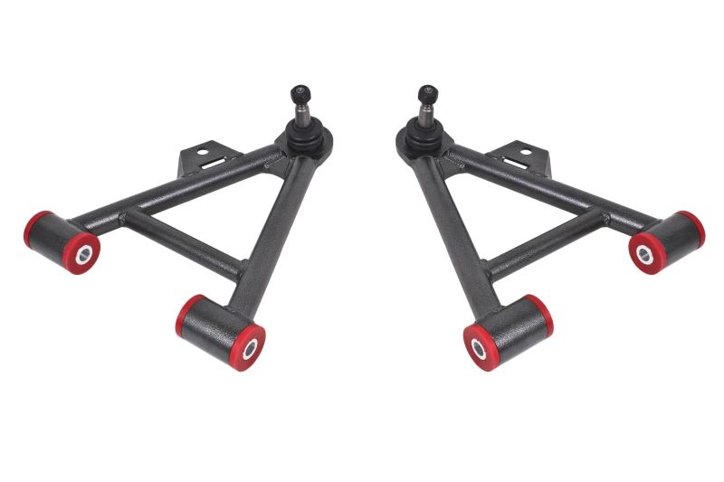 BMR 79-93 Mustang Lower Non-Adj. A-Arms (Coilover Only) w/ Tall Ball Joint (Poly) - Black Hammertone