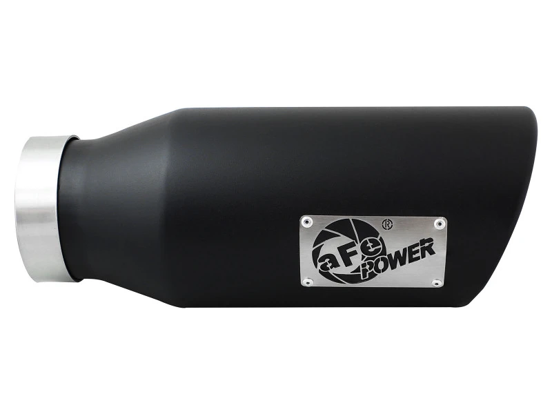 aFe Diesel-Abgasrohr-Spitze Bolt On Schwarz 4 Zoll Einlass x 6 Zoll Auslass x 15 Zoll