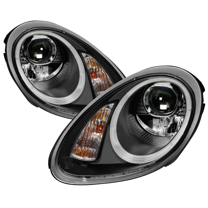 spyder_5083197-6794cce356d19 Spyder Porsche Cayman 05-08 Headlights - Halogen Model Only - DRL LED - Black PRO-YD-P98705-DRL-BK
