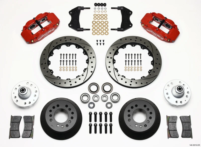 Wilwood Narrow Superlite 6R Vorderrad-Kit 12,88 Zoll Loch Rot WWE ProSpindel