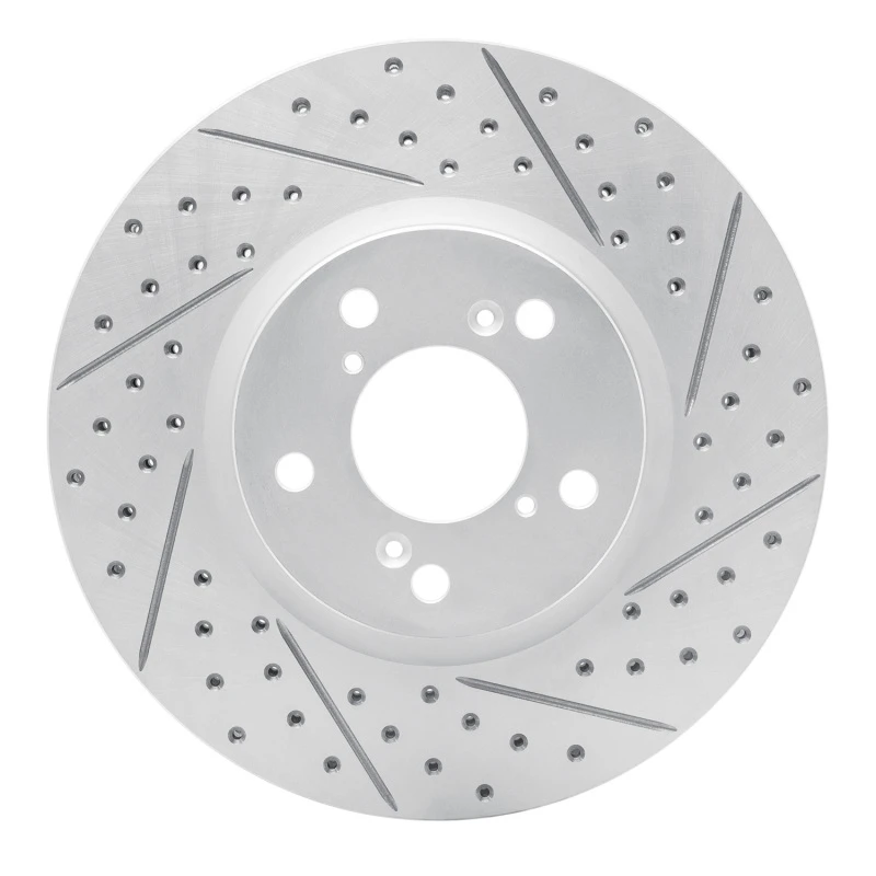 DFC 06-14 Honda Ridgeline Front Right Drilled & Slotted Geoperformance Rotor