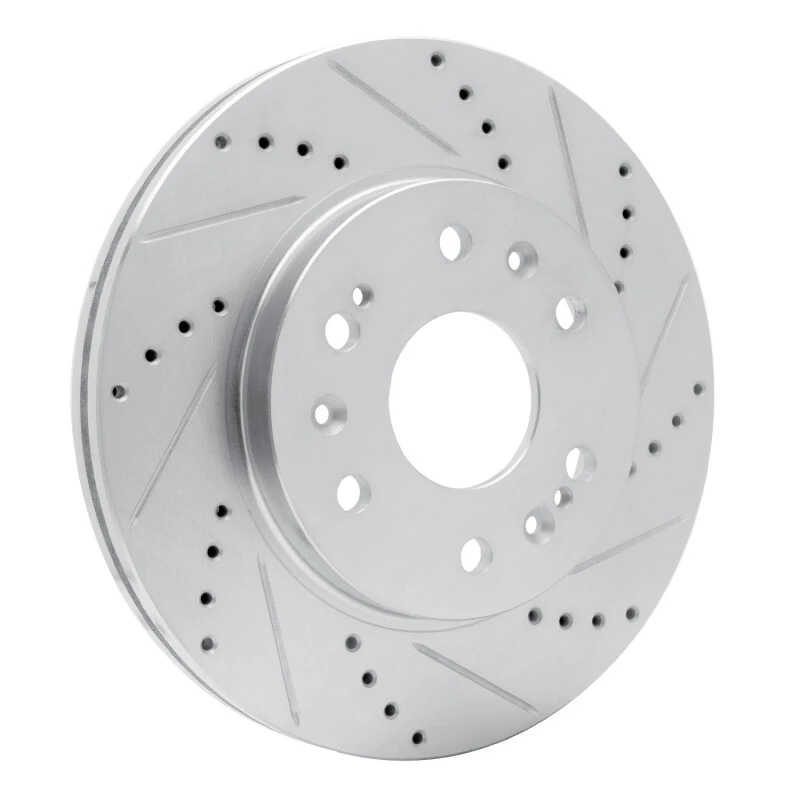 DFC 05-20 Cadillac Escalade EXT Front Right Drilled & Slotted Silver Brake Rotor