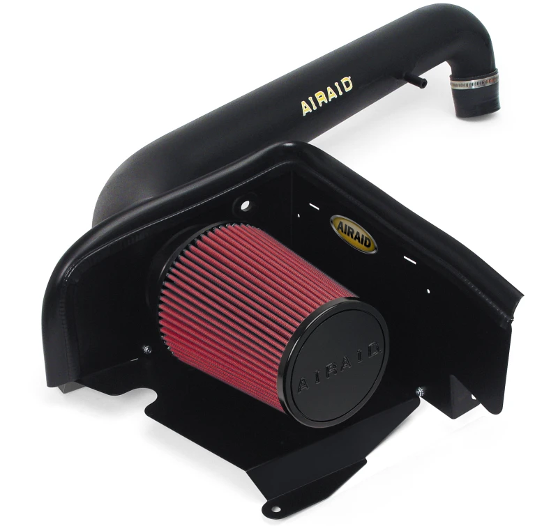 Airaid 97-06 Jeep Wrangler TJ 4.0L CAD Einlasssystem mit Rohr (Trocken / Rote Medien)