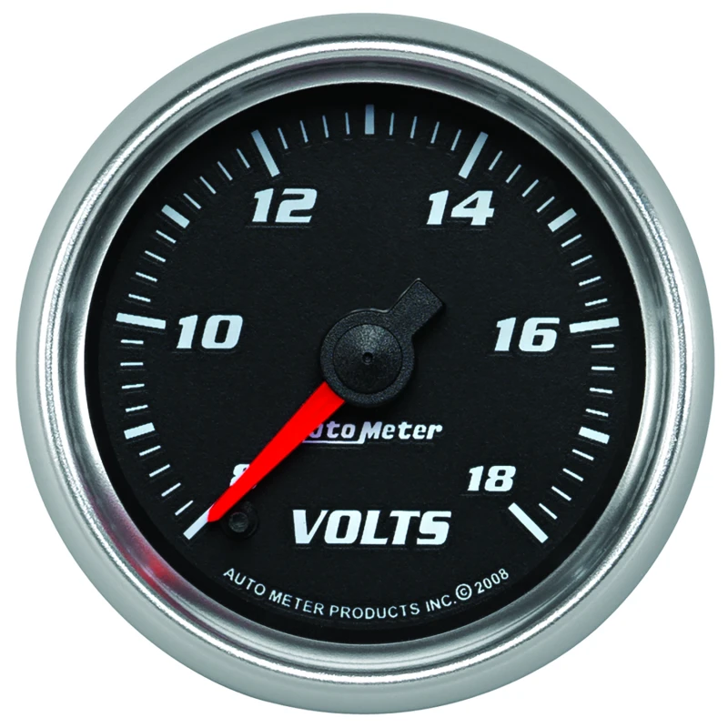 Autometer Pro-Cycle Gauge Voltmeter 2 1/16in 18V Digital Stepper Motor Black