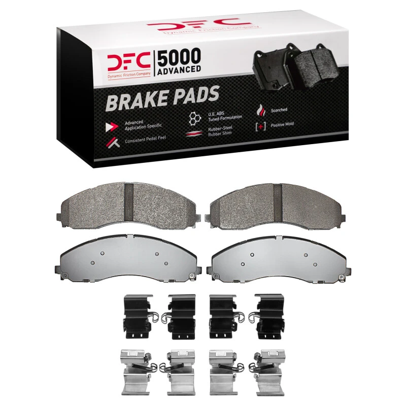 DFC 17-24 Ford F-450 Super Duty Front/Rear 5000 Advanced Semi Metallic Brake Pads and Hardware Kit