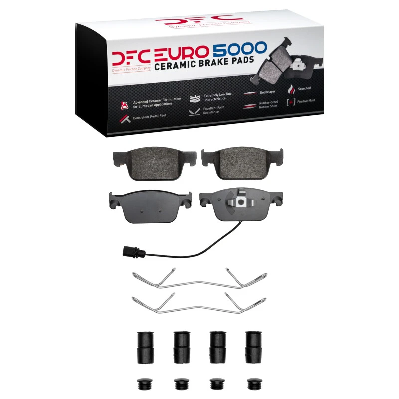 DFC 16-25 Audi A4 (Mexico) Front Euro 5000 Ceramic Brake Pads and Hardware Kit