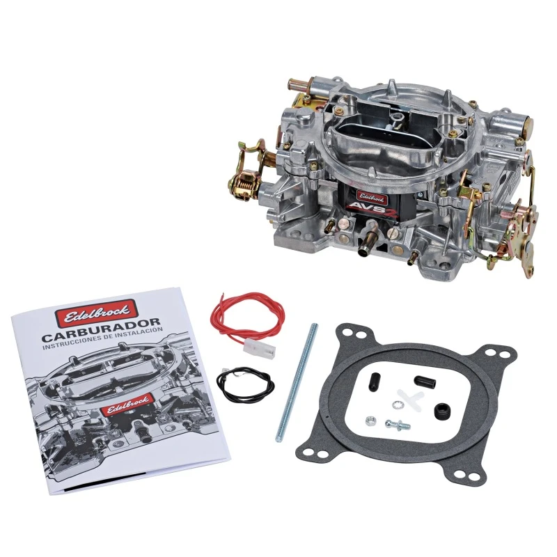 Edelbrock AVS2 500 CFM Vergaser mit manuellem Choke, satin Finish (Non-EGR)