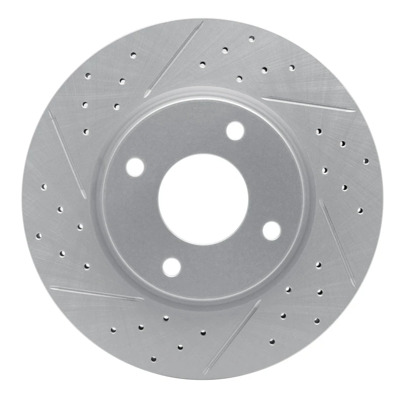 DFC 07-14 Nissan Sentra Front Left Drilled & Slotted Geoperformance Rotor