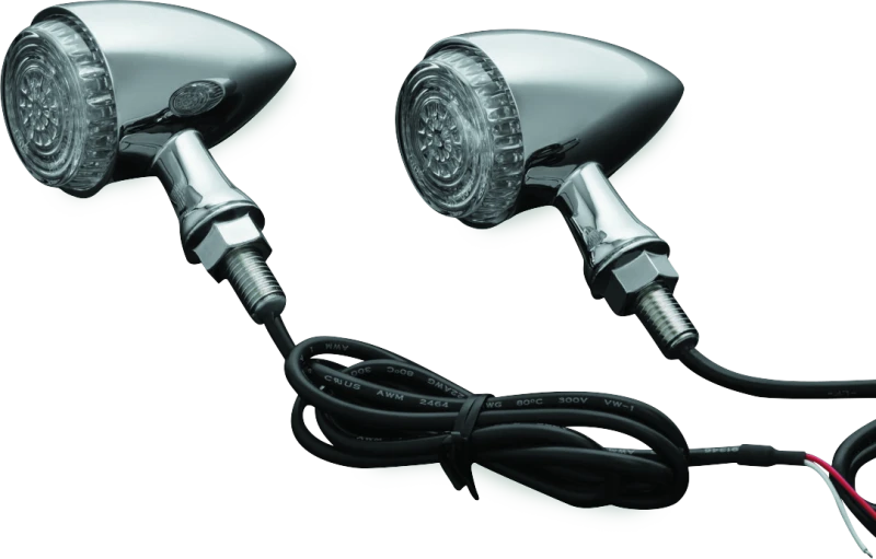 Kuryakyn Torpedo Indicator LED Amber Lights Turn Only Chrome