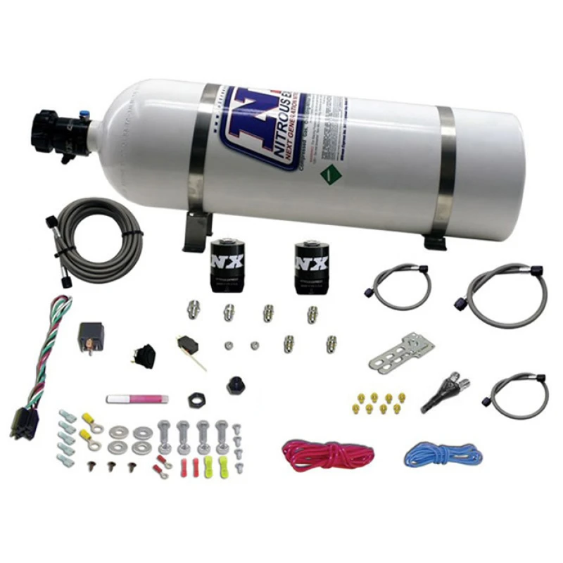 Nitrous Express Universal Nitrous-Kit für EFI (Alle Einzel-Düsen-Anwendungen) mit 15lb-Flasche