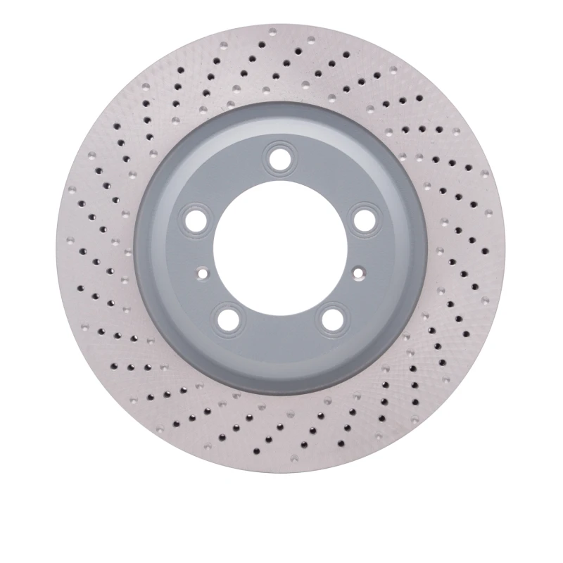 DFC 12-16 Porsche 911 Left Front Drilled Hi-Carbon Alloy Geomet Coated Rotor