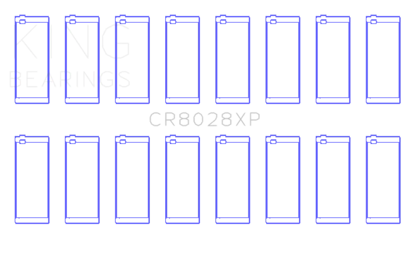 King GM Custom Performance 1,888 Zoll Stangenlager w/0,792 Zoll Länge (Größe STD) Performance Pleuelzapfenlager