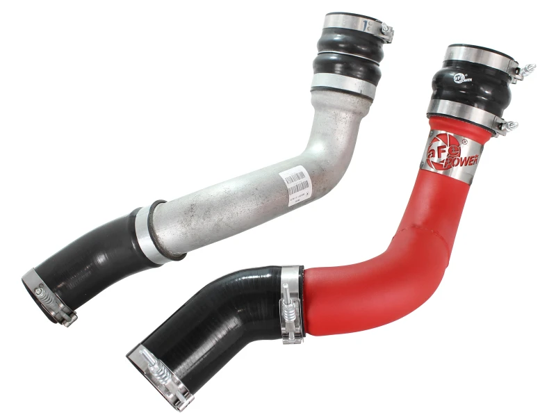 aFe BladeRunner 3in Rote Intercooler-Rohre Hot & Cold Side Kit für 13-14 Dodge RAM Diesel 6.7L (td)