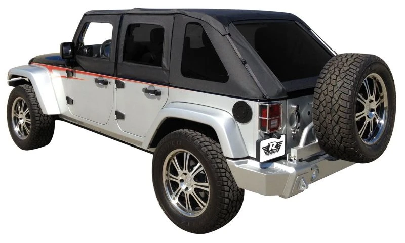 Rampage Frameless Soft Top Kit for 2007-2018 Jeep Wrangler JK Unlimited