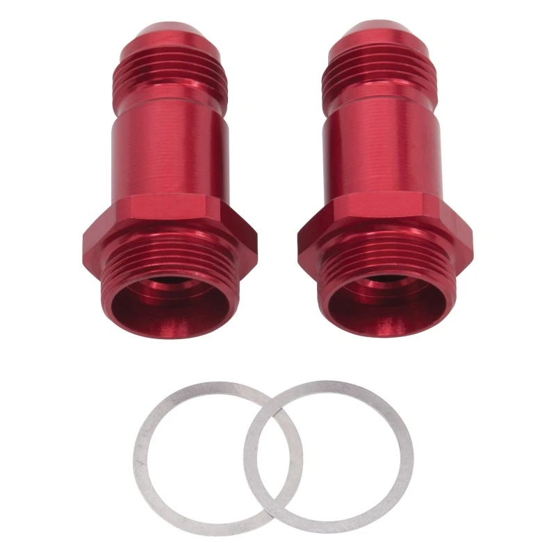 Russell Performance -8 AN Carb Adapter-Fittings (2 Stück) (Rot)