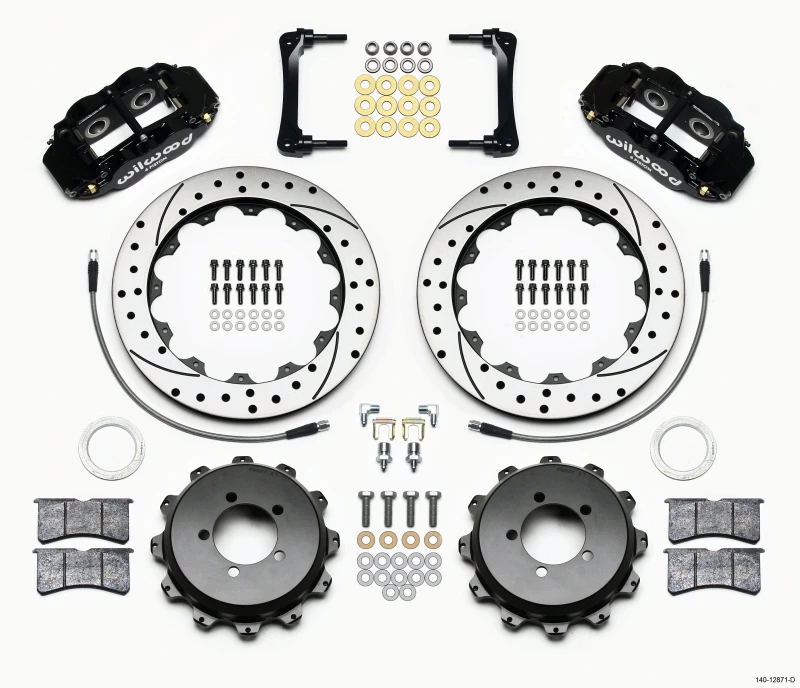 Wilwood Narrow Superlite 4R Hinterrad-Bremse 12,88 Zoll gebohrt 2012- Toyota / Scion FRS mit Leitungen