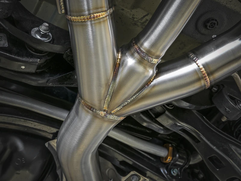 aFe POWER Takeda 2-1/2in auf 2-1/4in 304SS Catback Dual-Exit Auspuff 17+ Honda Civic Type R mit CF-Tips