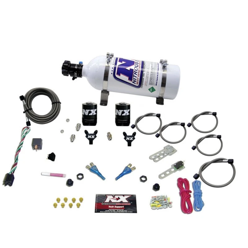 Nitrous Express Ford EFI Dual Nozzle Nitrous Kit (100-300PS) mit 5lb Flasche