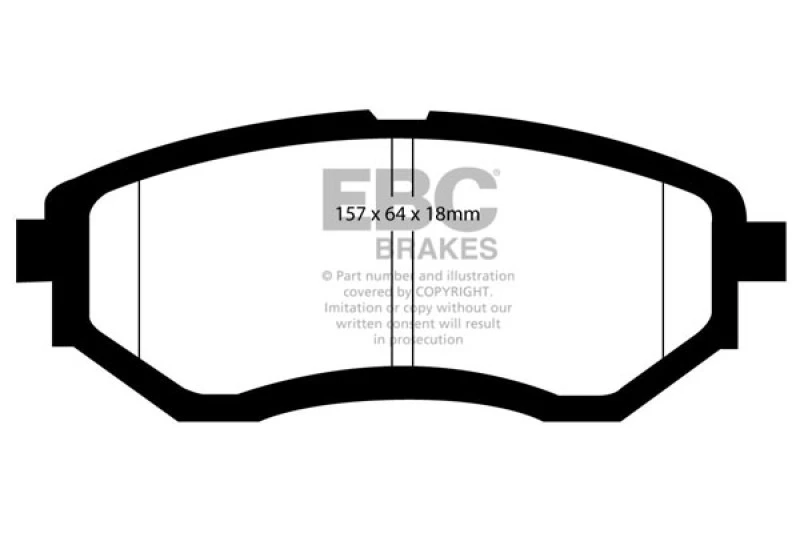 EBC Bluestuff Front Brake Pads for 15-21 Subaru WRX 2.5L (Excl 2022 Models)