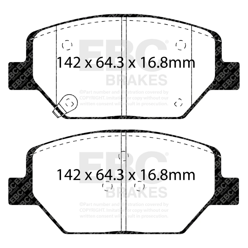 EBC 2018+ Chevrolet Equinox 1.5L Turbo (J17) Yellowstuff Front Brake Pads