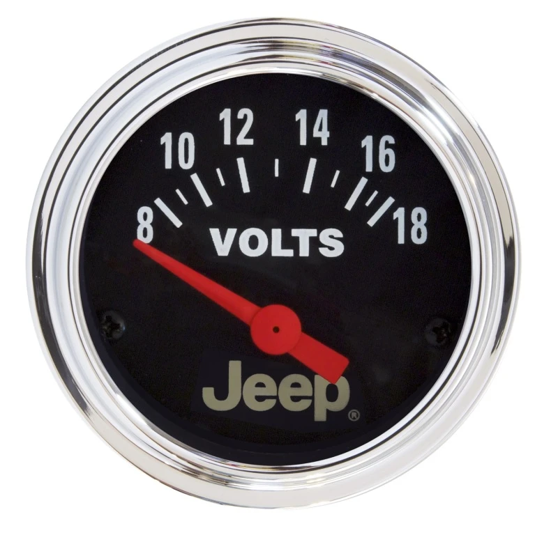 Autometer Jeep 52mm 8-18 Volt Kurzschwinger elektronischer Voltmeter