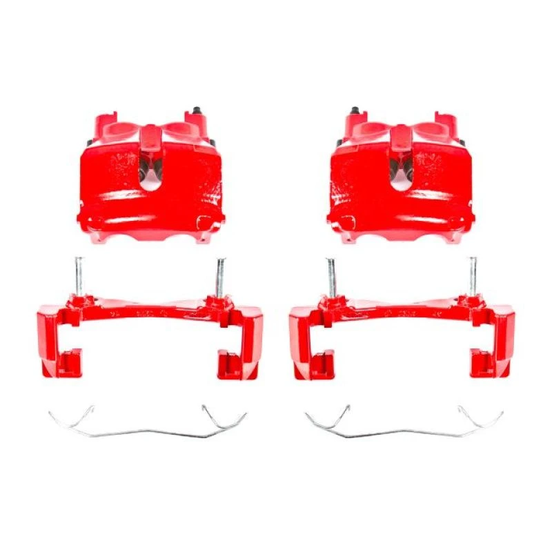 Power Stop 99-02 Jeep Grand Cherokee Front Red Calipers w/Brackets - Pair