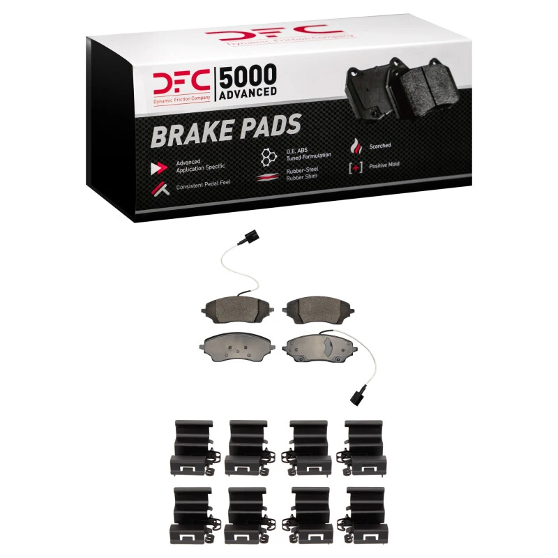 DFC 22-25 Ram ProMaster EV Rear 5000 Advanced Semi Metallic Brake Pads and Hardware Kit