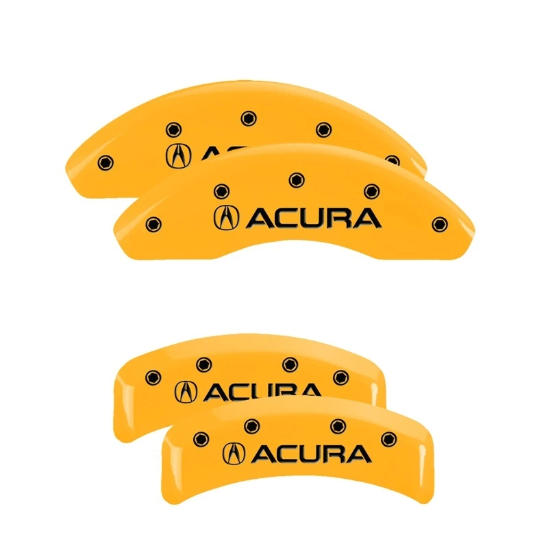 MGP 4 Bremssattel-Abdeckungen Graviert Vorne & Hinten Acura Gelb Finish Schwarz Char 2001 Acura TL