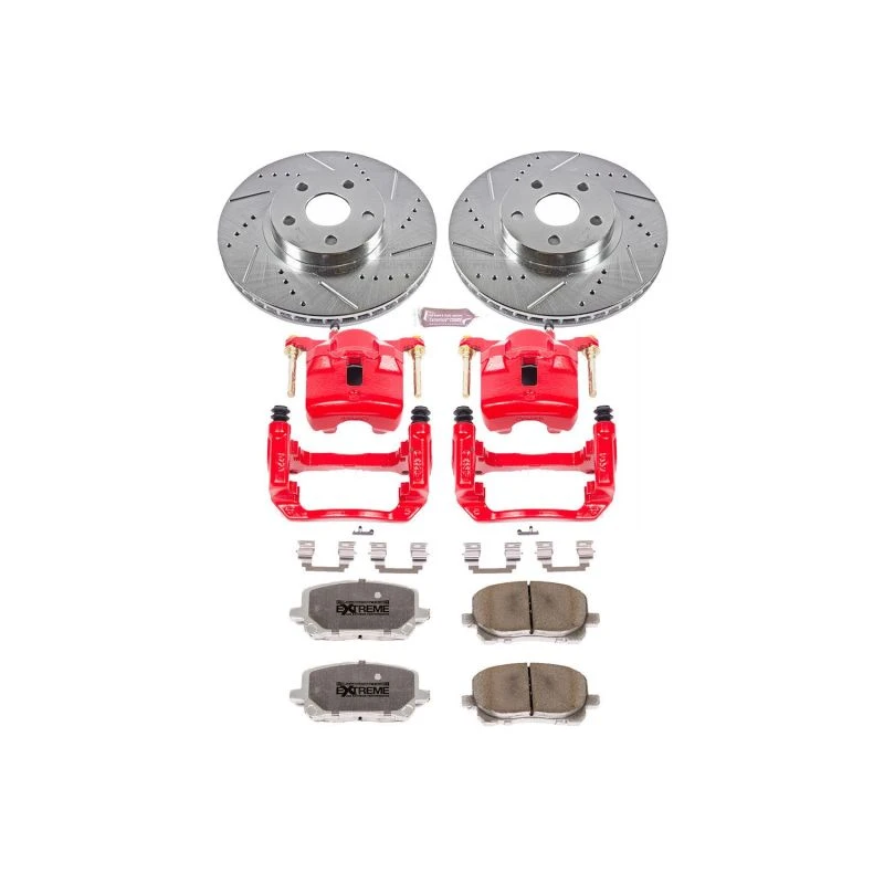 Power Stop 03-08 Pontiac Vibe Front Z26 Street Warrior Brake Kit w/Calipers