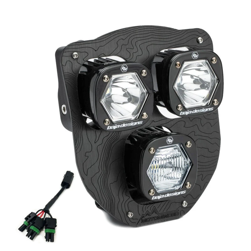 Baja Designs 24-25 Husqvarna FE-S Triple S1 Hydra (D/C) LED Headlight Kit w/ Hi-Low Harness - Clear
