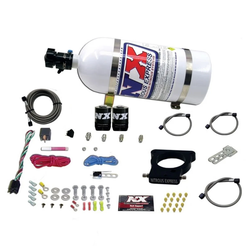 Nitrous Express GM LS 78mm 3-Bolt Nitrous-Platten-Kit (50-350PS) mit 10lb-Flasche