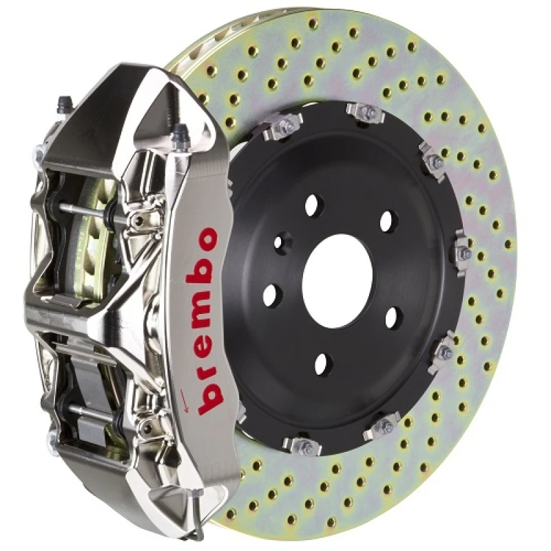 Brembo 24+ BMW M30i/530i XDrive Fr GT-R BBK 6 Piston Billet 380x34 2pc Rotor Drilled - Nickel Plated