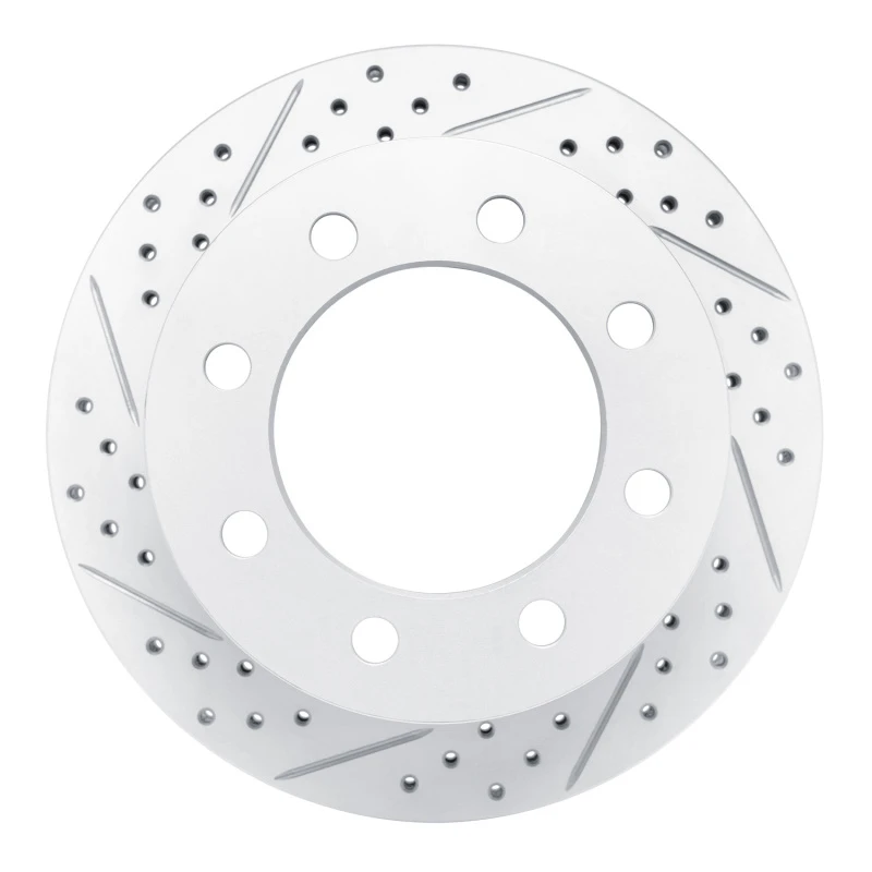 DFC 01-10 Chevrolet Silverado 3500 Hd Rear Left Drilled & Slotted Geoperformance Rotor